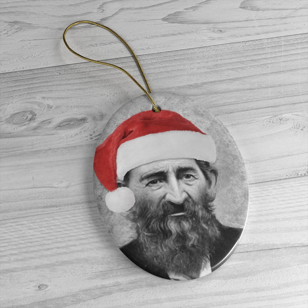 Ho Ho Hatfield Ceramic Ornament