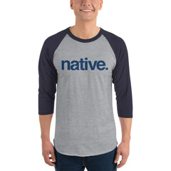 Native 3/4 sleeve raglan shirt