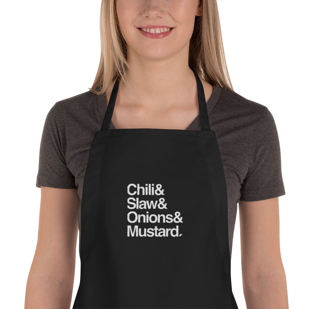 Hot Dog Embroidered Apron
