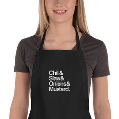 Hot Dog Embroidered Apron