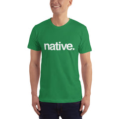 Unisex Native Helvetica Short-Sleeve T-Shirt- White Print