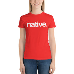 Native short sleeve women's t-shirt-white print