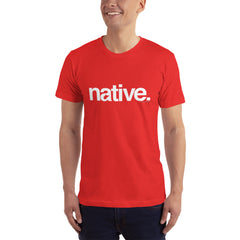 Unisex Native Helvetica Short-Sleeve T-Shirt- White Print