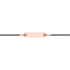 304EVER Engraved Silver Bar String Bracelet