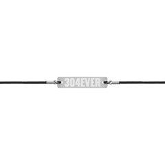 304EVER Engraved Silver Bar String Bracelet