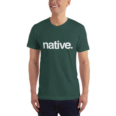 Unisex Native Helvetica Short-Sleeve T-Shirt- White Print