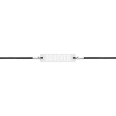 304EVER Engraved Silver Bar String Bracelet