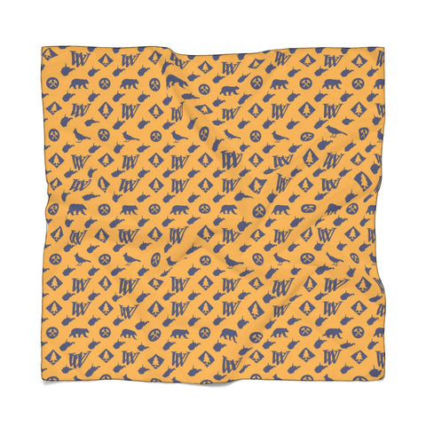 Louie Navy & Gold Poly Scarf
