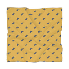 State outline Poly Scarf- Navy & Gold