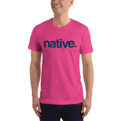 Native Short-Sleeve Unisex T-Shirt- Navy Print