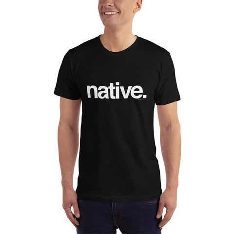 Unisex Native Helvetica Short-Sleeve T-Shirt- White Print