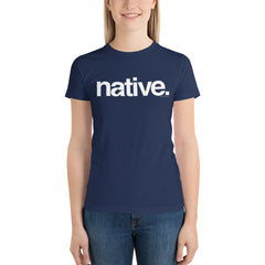 Native short sleeve women's t-shirt-white print