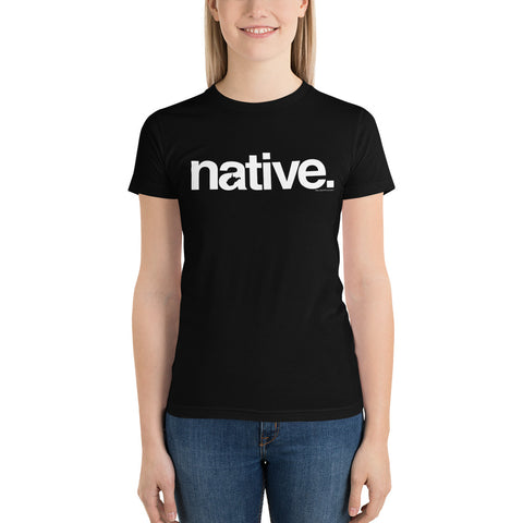 Native short sleeve women's t-shirt-white print